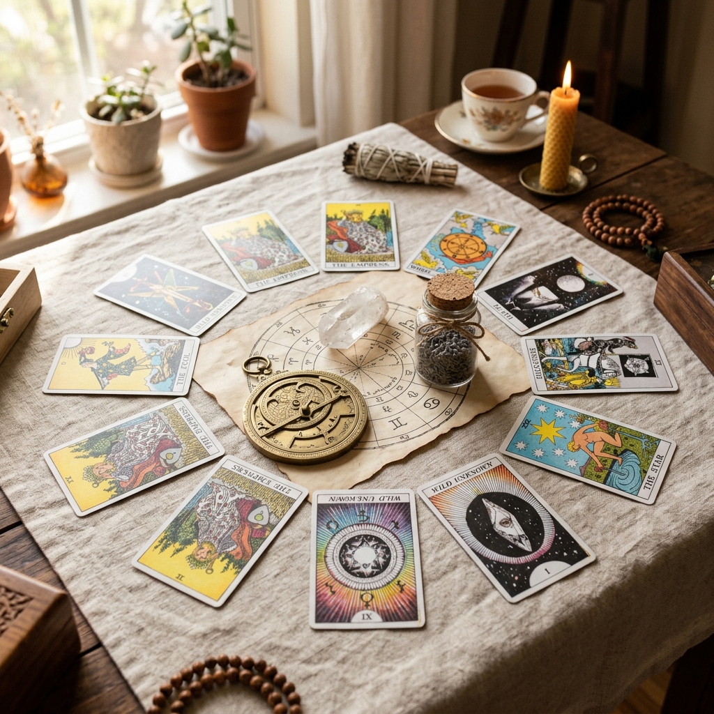 Mandala Astrológica com Tarot
